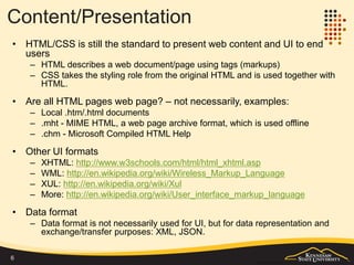 Pre-Web
• Before there was the Web, there was the Internet
– TCP/IP (Transmission Control Protocol/Internet Protocol) architecture
• Internet Applications
– Usenet, BBS, Telnet
– Email, FTP
– Web
– P2P
– Video streaming
– Instant messaging, VoIP
– Gaming
• Which one generates the most traffic volume on the Internet?
– Cisco: http://www.cisco.com/c/en/us/solutions/collateral/service-
provider/visual-networking-index-vni/VNI_Hyperconnectivity_WP.html
– Sandvine: https://www.sandvine.com/trends/global-internet-phenomena/
6
 