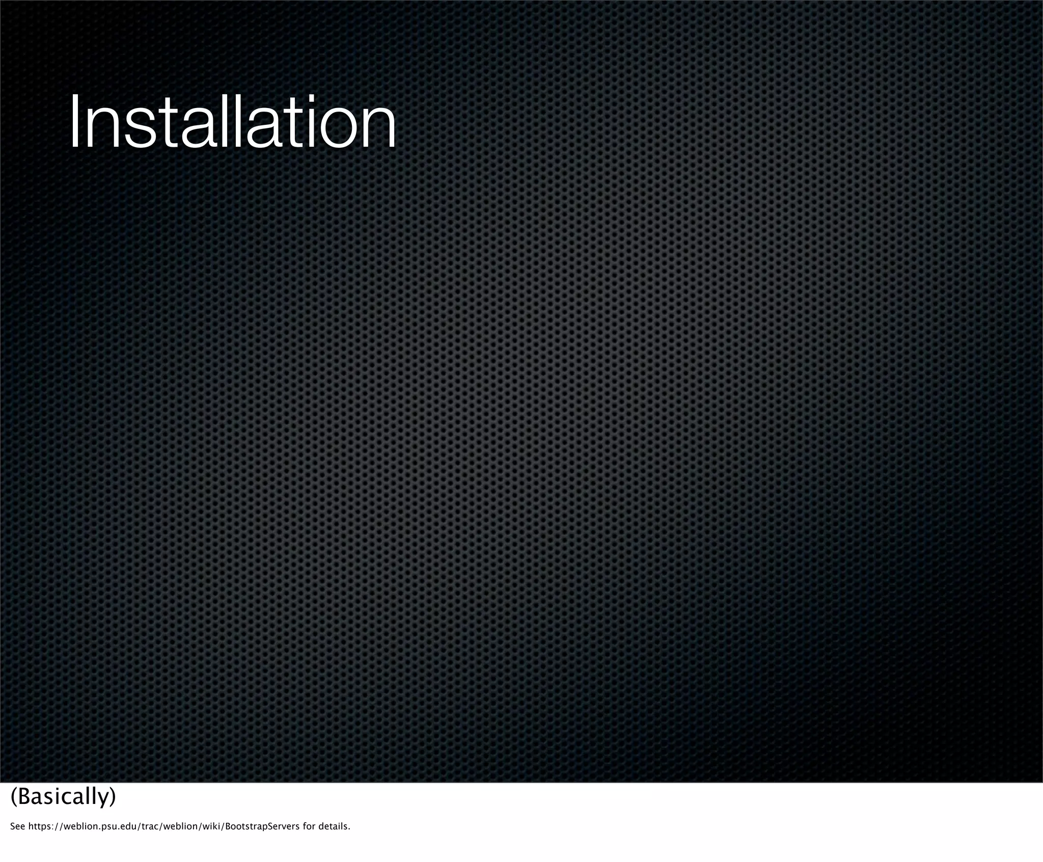 WebLion Hosting Lightning Talk