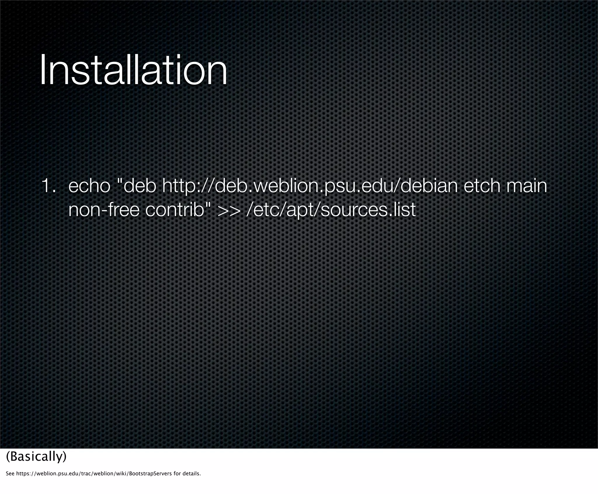 WebLion Hosting Lightning Talk
