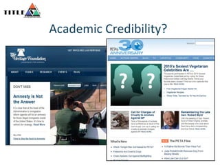 Academic Credibility? 