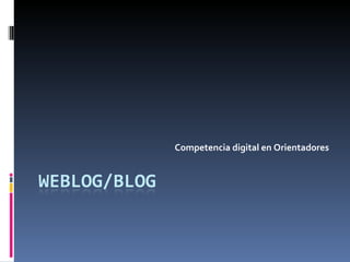 Competencia digital en Orientadores 