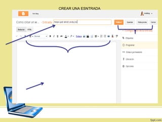 CREAR UNA ESNTRADA

 