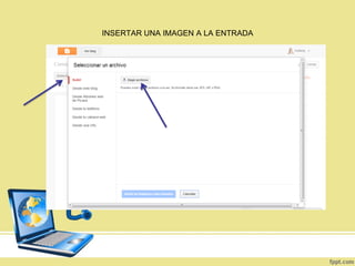 INSERTAR UNA IMAGEN A LA ENTRADA

 