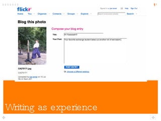 Writing as experience 