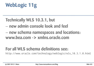 Oracle WebLogic: Feature Timeline from WLS9 to WLS 12c | PDF