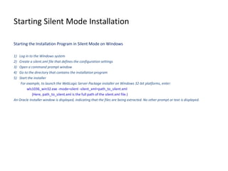 Weblogic12 c installation guide | PPTX
