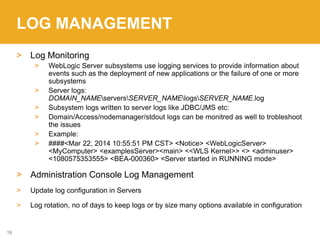 Weblogic application server | PPTX