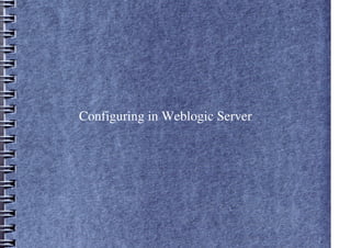 Configuring in Weblogic Server
 