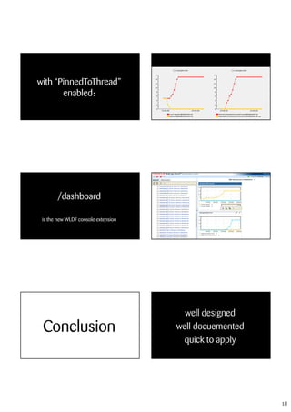 with “PinnedToThread”
       enabled:




       /dashboard

 is the new WLDF console extension




                                       well designed
 Conclusion                          well docuemented
                                      quick to apply




                                                        18
 