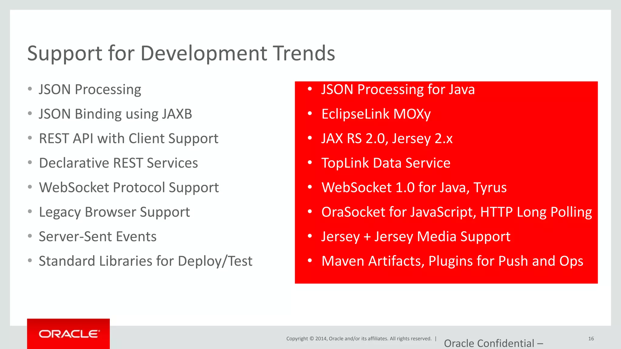 What's New in WebLogic 12.1.3 and Beyond