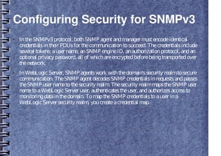 Weblogic snmp | PPT