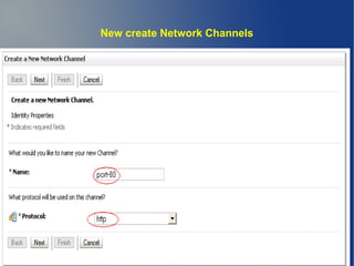 New create Network Channels
 