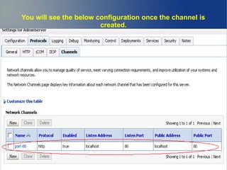 You will see the below configuration once the channel is
created.
 