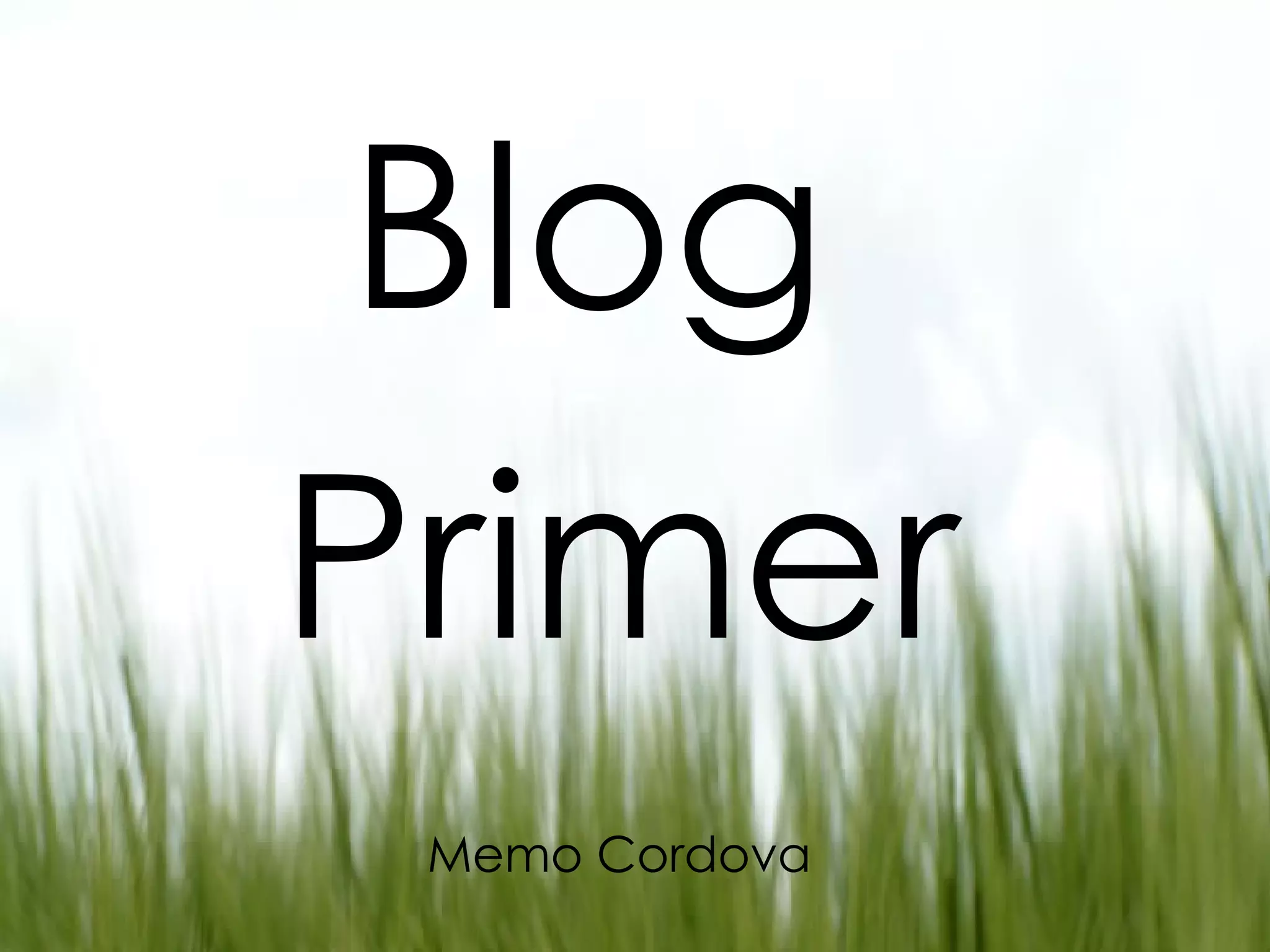 Blog Primer Memo Cordova