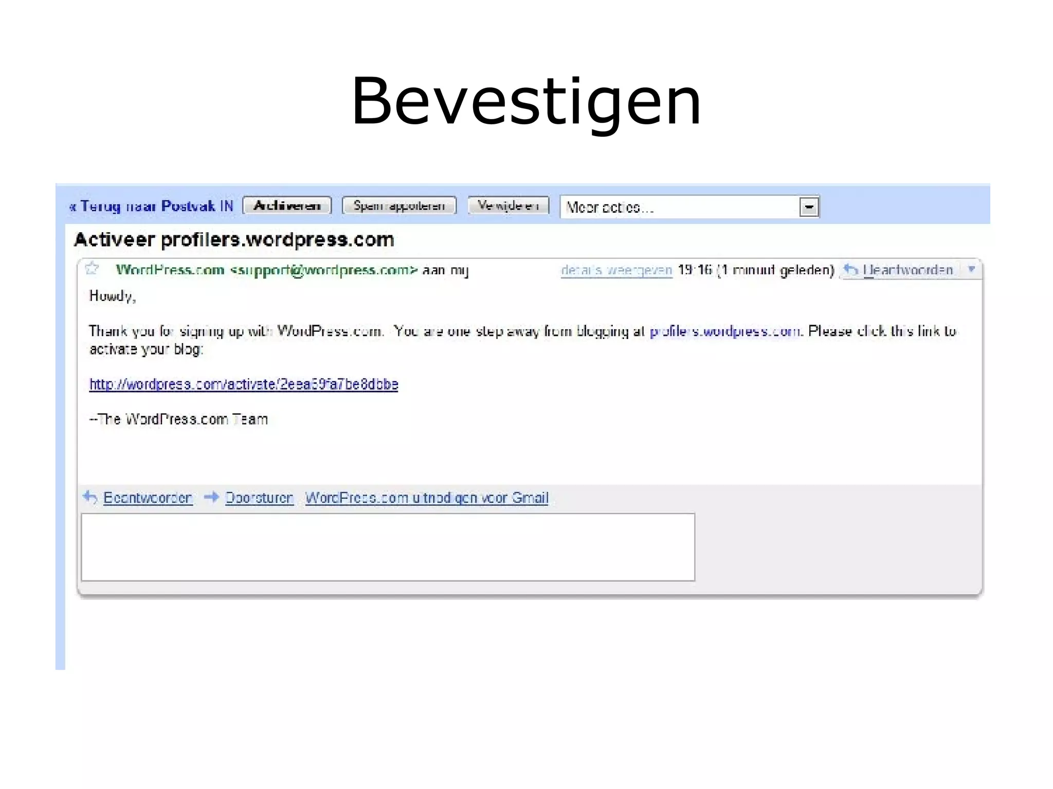 Bevestigen 