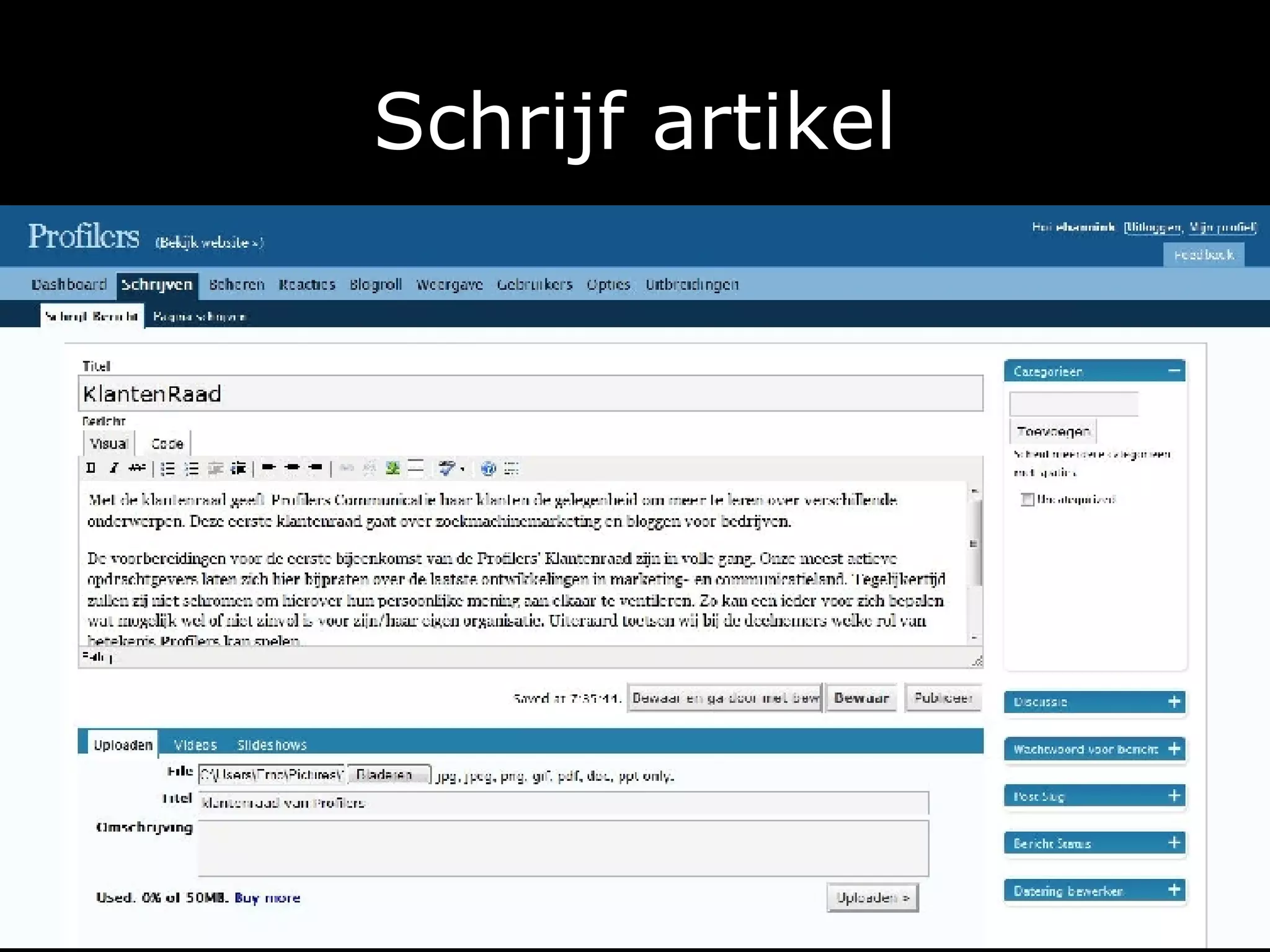 Schrijf artikel 