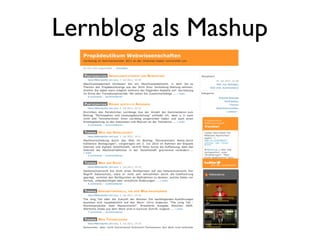 Lernblog als Mashup
 