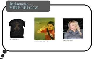 Influencias…VIDEOBLOGSFig. 11Video de =3Fig. 13 Hot forwordsFig. 12 Portada de My life in NYC