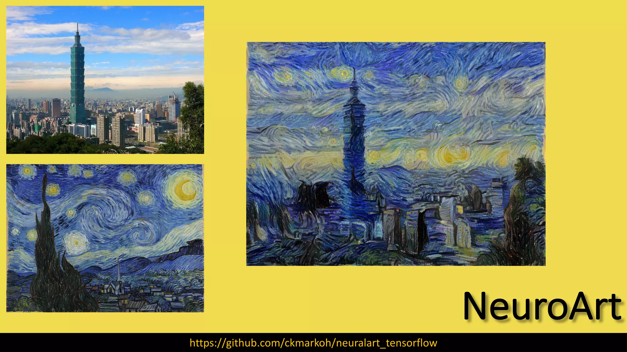 NeuroArt
https://github.com/ckmarkoh/neuralart_tensorflow
 