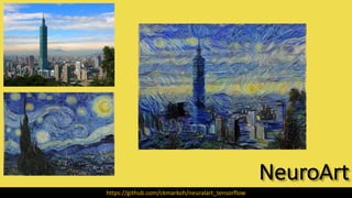 NeuroArt
https://github.com/ckmarkoh/neuralart_tensorflow
 