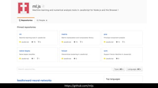 https://github.com/mljs
 