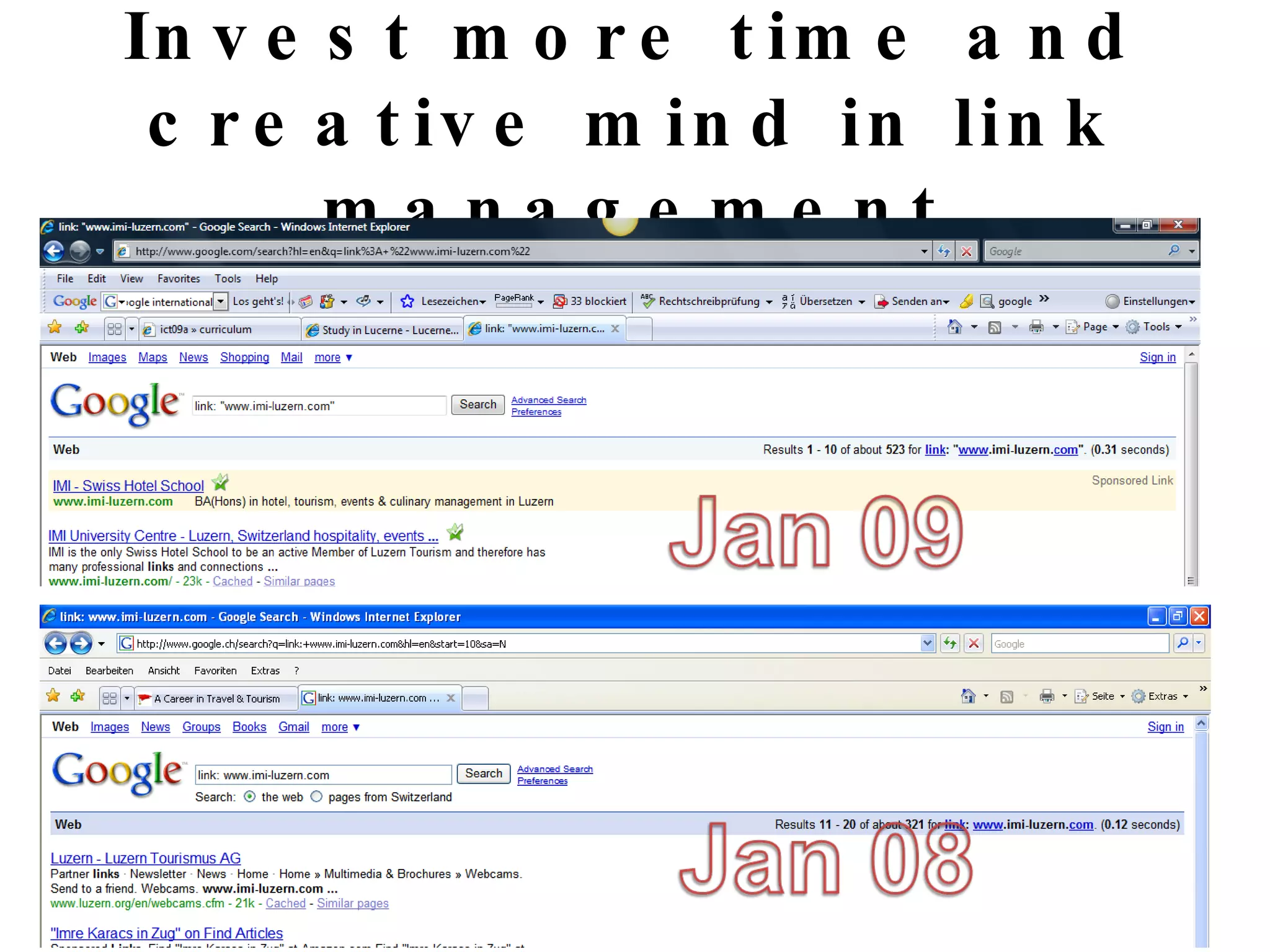 Invest more time and creative mind in link management 