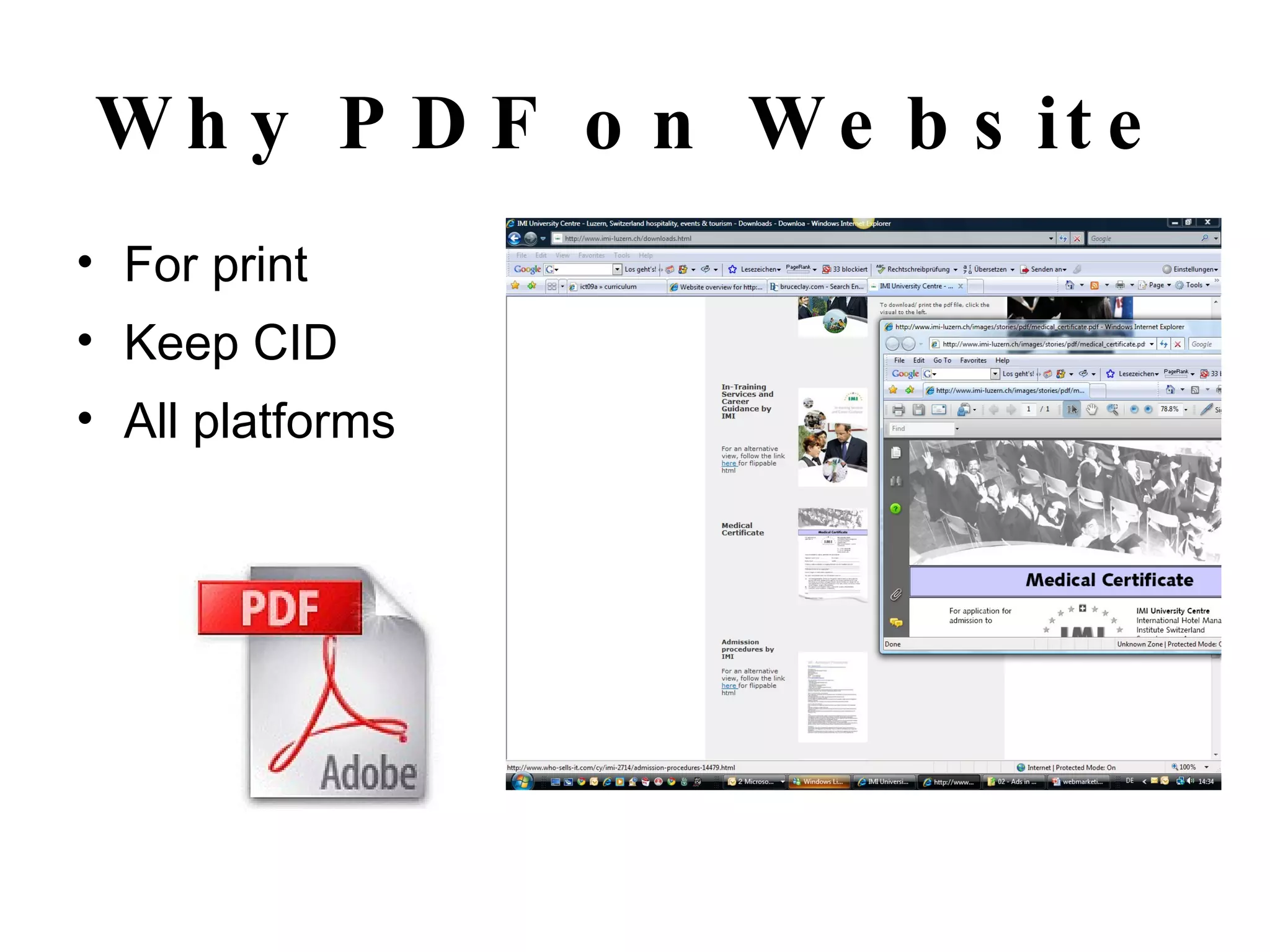 Why PDF on Website For print Keep CID All platforms 