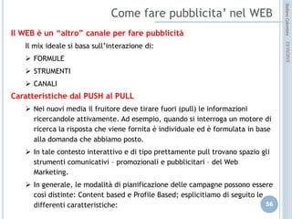 idee attive per lo sviluppo
STEFANO COLOMBINI – WEBMKTG – OTTOBRE 2015
Quanto siamo importanti?
 Il “ranking” è l’indice di “notorietà” del sito.
 Non si basa sulla solo “popolarità” del sito, ma anche sulla “rilevanza”.
 La rilevanza si determina dalla “link popularity”, cioè quanto il sito è “linkato” in
altri siti.
 I MdR hanno tecniche per verificare la “naturalità” dei link, escludendo siti che si
costruiscono “link” esterni, per esempio basati sullo stesso IP oppure che si
posizionano sempre e solo sulle “home page” stile “pubblicità”.
 Le caratteristiche dei “link” puri sono:
 Anchor text, cioè il “nome” del link;
 Link in posizioni diverse e comunque contestuali
 Link che non puntano solo alla “home page” (deep link)
 Rispetto il ranking si vede la crescente importanza dei Social Media (SMO)
 