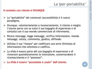 idee attive per lo sviluppo
STEFANO COLOMBINI – WEBMKTG – OTTOBRE 2015
Indirizzano la ricerca e segmentano il “target”:
Sono l’espressione pratica della “coda lunga”:
 Il SEO “coda lunga” è la strategia di preferire parole chiave con volume di
ricerca inferiore (e tasso di conversione superiore), ma MOLTO incentrate
sulla “distintitività” della nostra offerta (rispetto a scegliere poche parole
chiave con un alto volume di ricerca).
 