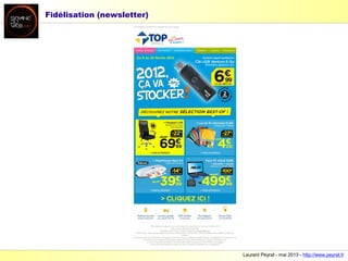 Laurent Peyrat - mai 2013 - http://www.peyrat.fr
Fidélisation (newsletter)
 