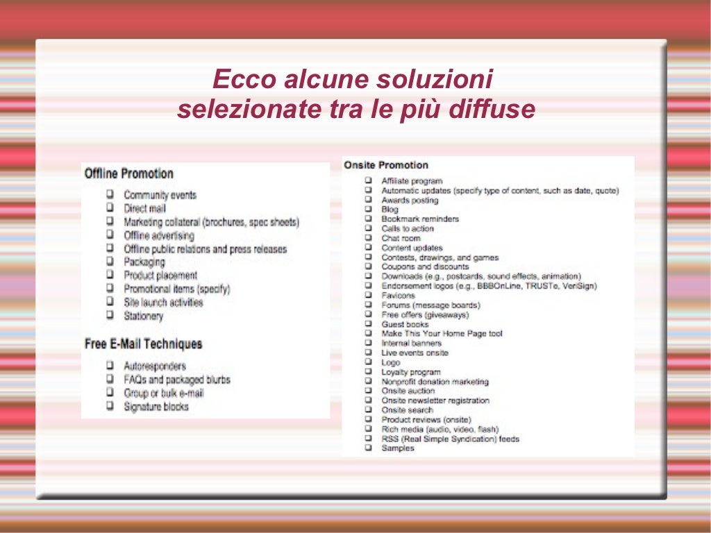 Web marketing for cfp
