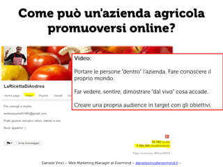 Web, Cibo e Vendite Online