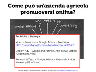 Web, Cibo e Vendite Online