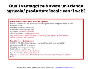 Web, Cibo e Vendite Online