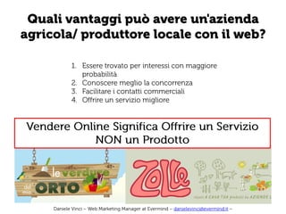 Web, Cibo e Vendite Online