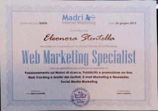 Web marketingspecialist certification