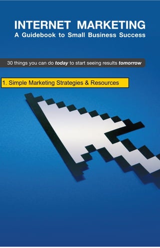 INTERNET MARKETING
   A Guidebook to Small Business Success



30 things you can do today to start seeing results tomorrow
 