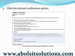 3. Click the desired verification option.
www.abolsitsolutions.com
 