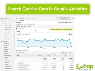 Search	
  Queries	
  Data	
  in	
  Google	
  Analy(cs	
  	
  

 