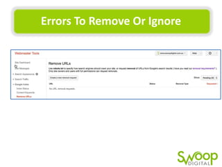 Errors	
  To	
  Remove	
  Or	
  Ignore	
  

 