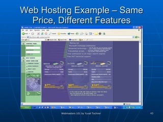 Web Hosting Example – Same Price, Different Features 