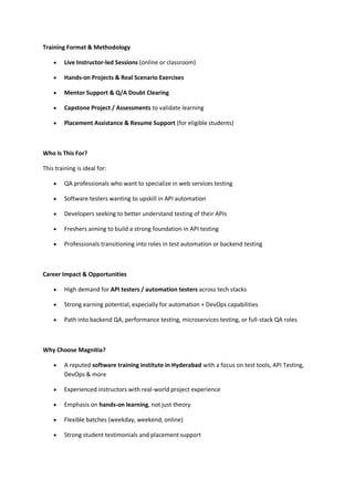 Master Web Services & API Testing with Magnitia | PDF