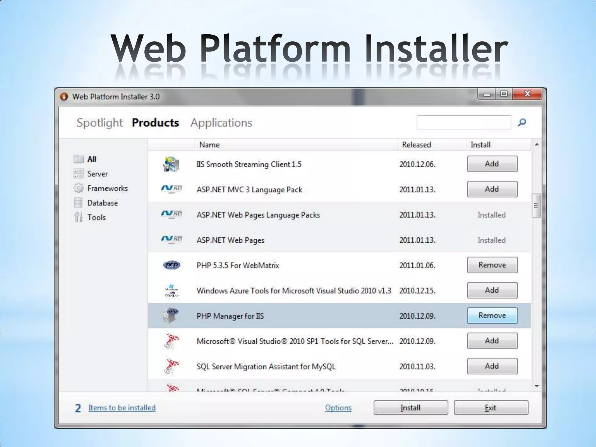 Web Platform Installer
