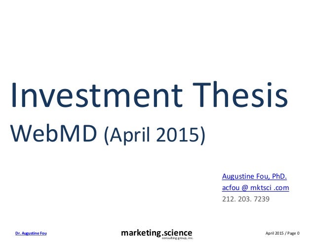 Investment thesis