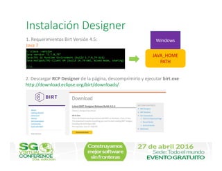 Taller práctico de reportería con Eclipse BIRT | PDF