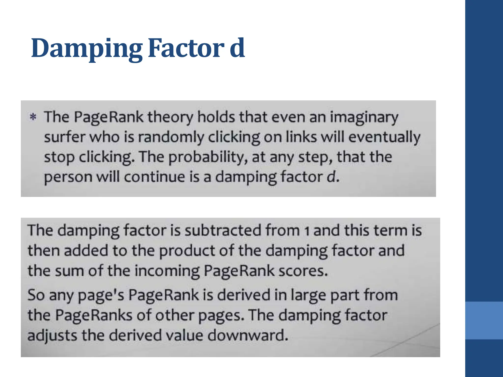 Damping Factor d
 