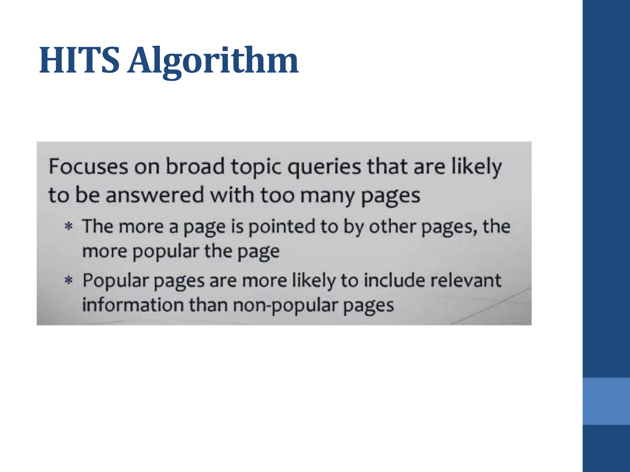 HITS Algorithm
 