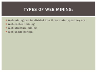 Web mining application &trends in data mining | PPT
