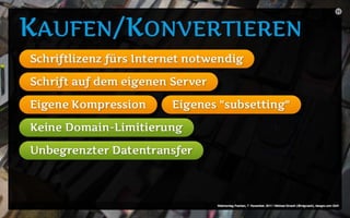 Web Fonts (Webmontag Franken, 7. November 2011)