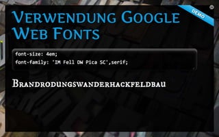 Web Fonts (Webmontag Franken, 7. November 2011)